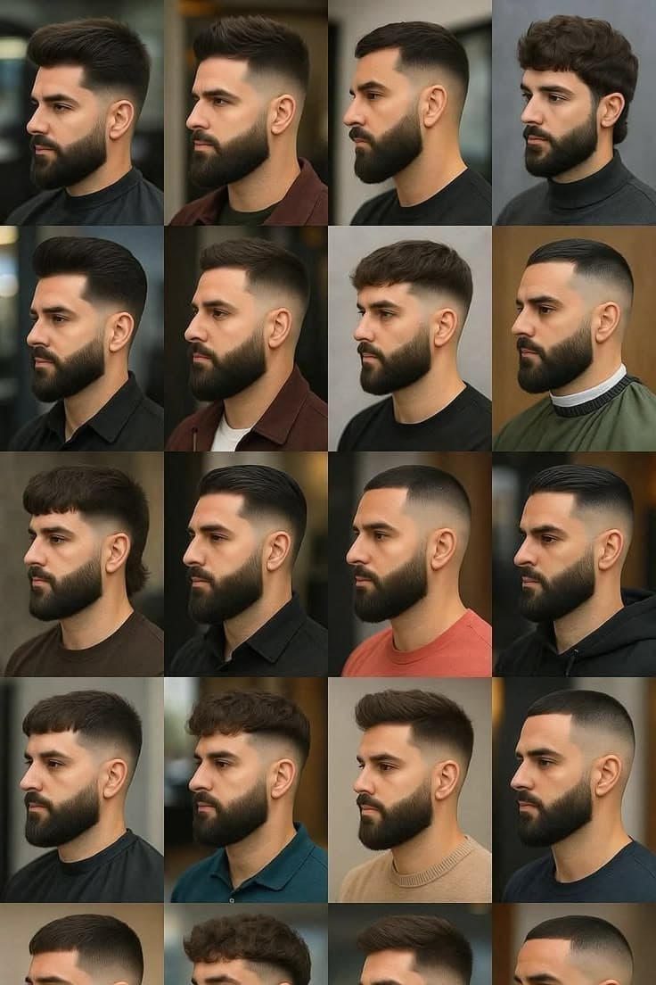 Fade+barba degradada